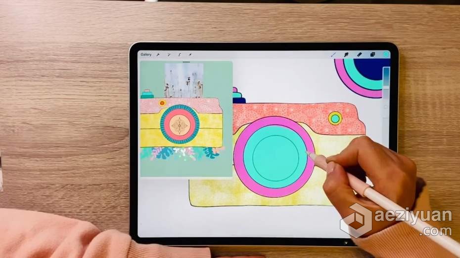 绘画教程 Procreate再IPAD上制作插图动画教程绘画教程,制作,插图,动画教程 - AE资源网 www.aeziyuan.com