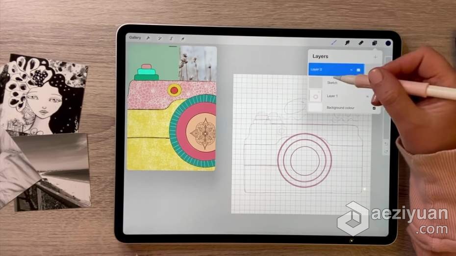 绘画教程 Procreate再IPAD上制作插图动画教程绘画教程,制作,插图,动画教程 - AE资源网 www.aeziyuan.com