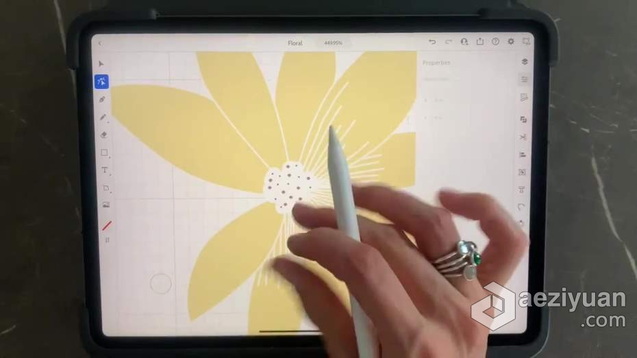 绘画教程 iPad中绘制花卉图案数字绘画教程绘画教程,ipad,绘制,花卉,图案 - AE资源网 www.aeziyuan.com