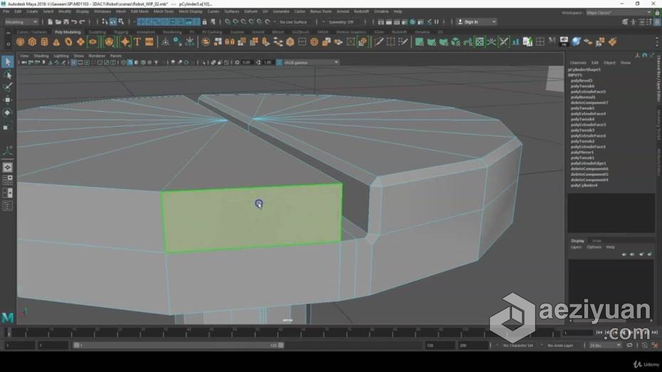 Maya教程 Maya机器人硬表面建模与纹理制作全流程教程机器人,建模,纹理,制作,流程 - AE资源网 www.aeziyuan.com