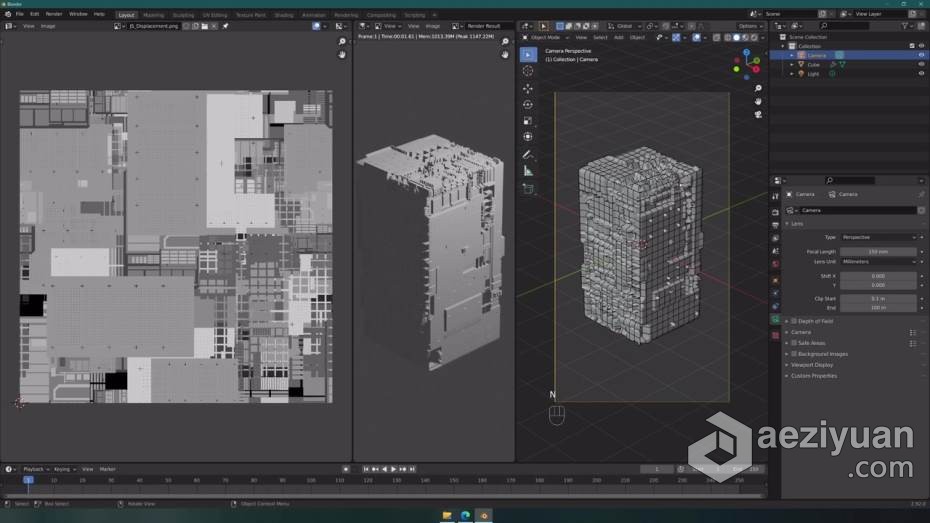 Blender教程 Blender未来派立方建筑体完整制作教程blender,教程,立方,建筑,完整 - AE资源网 www.aeziyuan.com