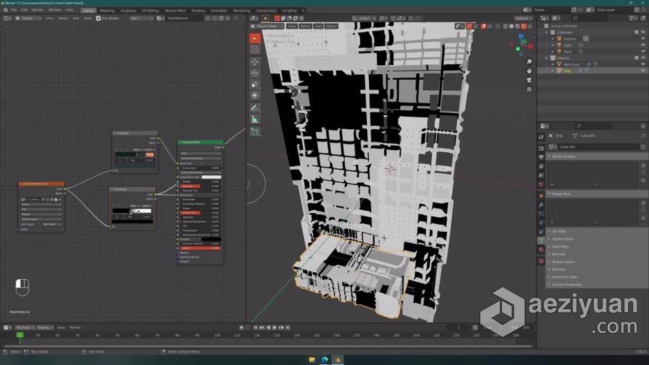 Blender教程 Blender未来派立方建筑体完整制作教程blender,教程,立方,建筑,完整 - AE资源网 www.aeziyuan.com