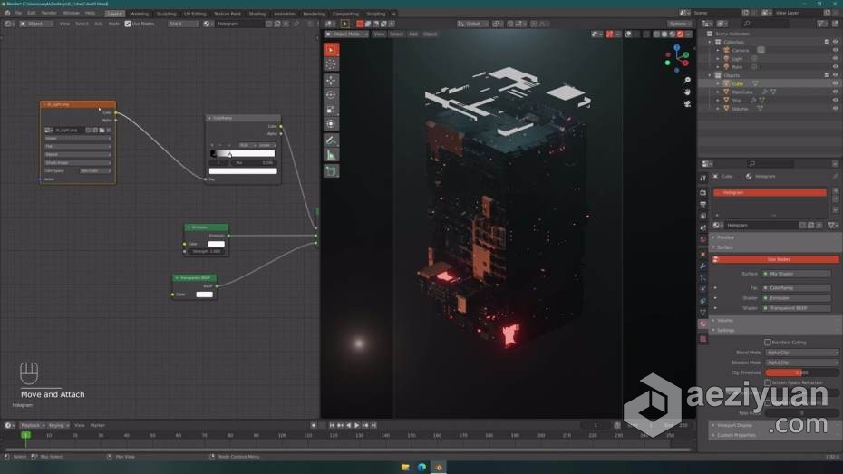 Blender教程 Blender未来派立方建筑体完整制作教程blender,教程,立方,建筑,完整 - AE资源网 www.aeziyuan.com