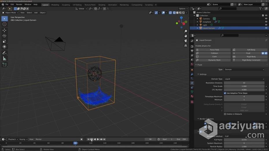 Blender教程 Blender液体流体模拟技术训练视频教程blender,教程,液体,流体,技术训练 - AE资源网 www.aeziyuan.com