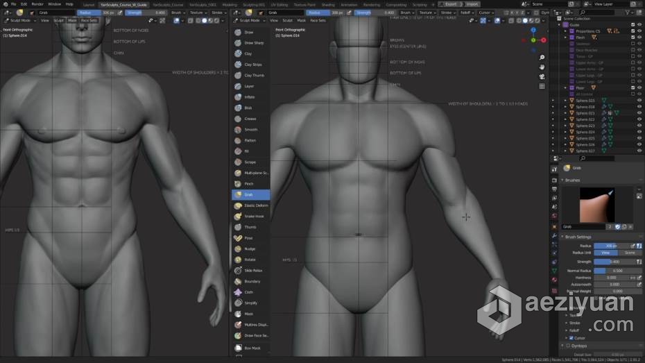 Blender教程 Blender男性人体解剖形态全身造型雕刻技术教程blender,教程,男性,人体解剖,解剖 - AE资源网 www.aeziyuan.com