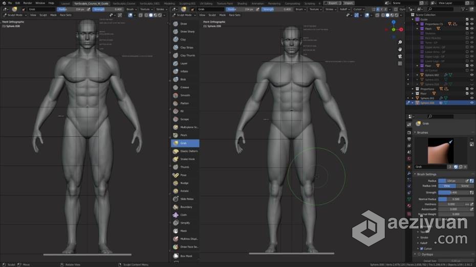 Blender教程 Blender男性人体解剖形态全身造型雕刻技术教程blender,教程,男性,人体解剖,解剖 - AE资源网 www.aeziyuan.com