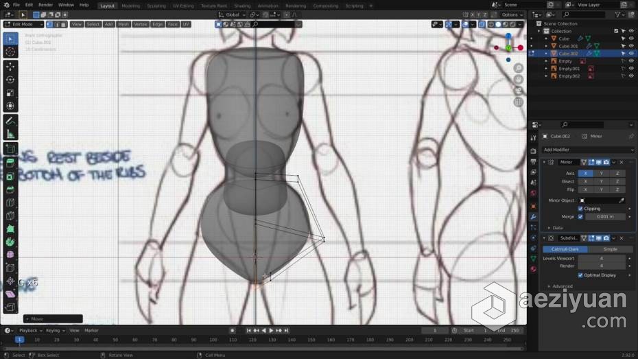 Blender教程 Blender全身人体解剖雕刻实例训练教程blender,教程,全身,人体解剖,解剖 - AE资源网 www.aeziyuan.com