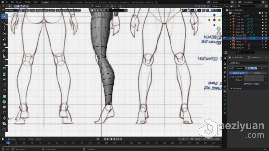 Blender教程 Blender全身人体解剖雕刻实例训练教程blender,教程,全身,人体解剖,解剖 - AE资源网 www.aeziyuan.com