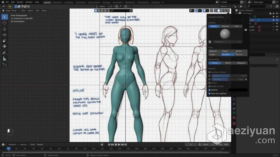 Blender教程 Blender全身人体解剖雕刻实例训练教程blender,教程,全身,人体解剖,解剖 - AE资源网 www.aeziyuan.com