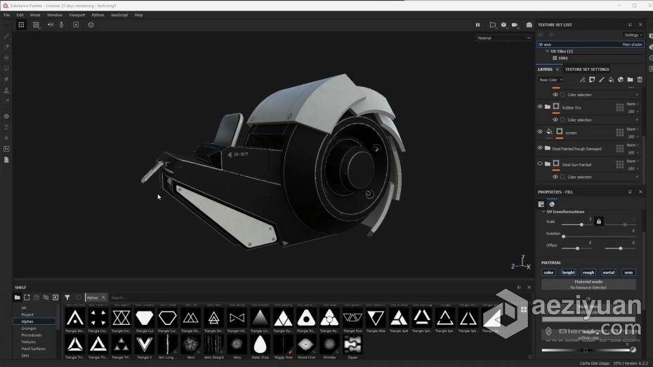 Blender教程 Blender游戏资产硬表面建模工作流程教程blender,教程,游戏,资产,建模 - AE资源网 www.aeziyuan.com