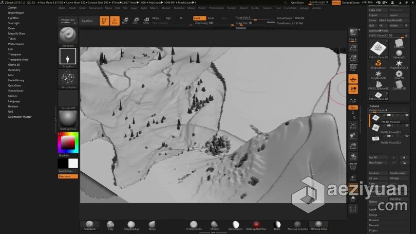 Zbrush教程 Zbrush概念艺术环境从3D构建到2D绘制视频教程教程,概念艺术,环境,构建,绘制 - AE资源网 www.aeziyuan.com