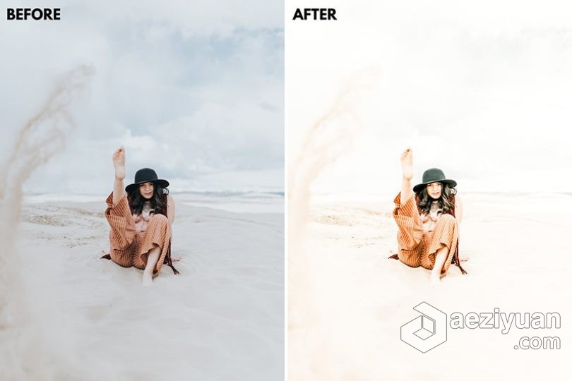 热带氛围干净通透胶片人像Lightroom预设 Tropical Vibes Lightroom Presets - AE资源网 www.aeziyuan.com