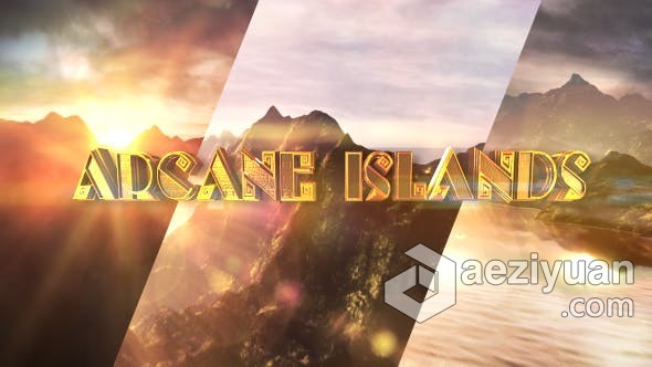 AE模板 三维神秘岛屿群岛自然阳光3D文字动画视频片头 AE工程 AE文件islands,三维,神秘岛屿,群岛,自然 - AE资源网 www.aeziyuan.com