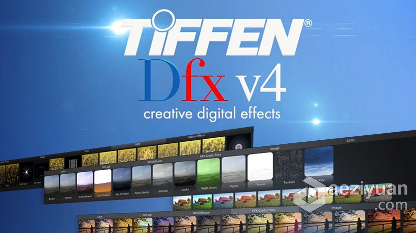 PS光学调色胶片滤镜Tiffen Dfx 4.04 (Mac OS X)苹果系统光学,调色,胶片,滤镜,苹果 - AE资源网 www.aeziyuan.com