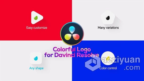 简约2D图形演绎LOGO动画效果4K视频 DaVinci Resolve达芬奇模板 工程 文件简约,图形,演绎,动画,效果 - AE资源网 www.aeziyuan.com