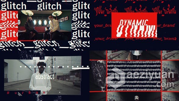 AE模板 Glitch现代嘻哈动态风格创建宣传视频片头动画 AE工程 AE文件现代,嘻哈,动态,风格,创建 - AE资源网 www.aeziyuan.com