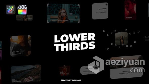 FCPX插件 Cinematic Lower Thirds FCPX插件12组卡片式介绍图文设计效果视频插件,third,卡片,介绍,图文设计 - AE资源网 www.aeziyuan.com