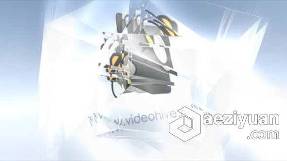 AE模板 玻璃立方体反射LOGO动画企业宣传片头视频 AE工程 AE文件 - AE资源网 www.aeziyuan.com