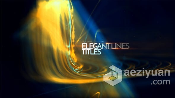 AE模板 优雅粒子线条动画背景抽象宣传片头视频Elegant Lines Titles AE工程 AE文件 - AE资源网 www.aeziyuan.com