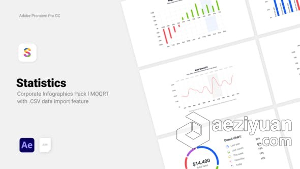 AE模板 企业统计CSV数据驱动信息图表100多个数据分析动画 AE工程 AE文件ae模板,数据驱动,信息图表,多个,数据分析 - AE资源网 www.aeziyuan.com