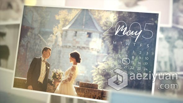 AE模板 甜蜜回忆日历幻灯片周年纪念婚礼视频相册动画 AE工程 AE文件ae模板,甜蜜回忆,日历,幻灯片,周年纪念 - AE资源网 www.aeziyuan.com