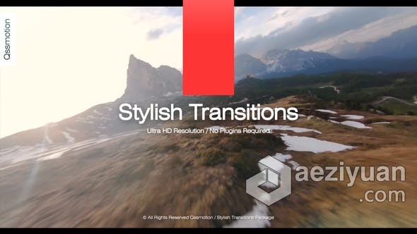 AE模板 Stylish Transitions AE模板时尚幻灯片过渡效果视频转场效果 AE工程 AE文件stylish,transition,ae模板,时尚,幻灯片 - AE资源网 www.aeziyuan.com