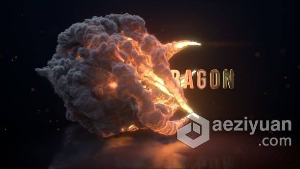 AE模板 魔法螺旋状火焰热浪滚滚浓烟拖尾标志LOGO动画 AE工程 AE文件 - AE资源网 www.aeziyuan.com