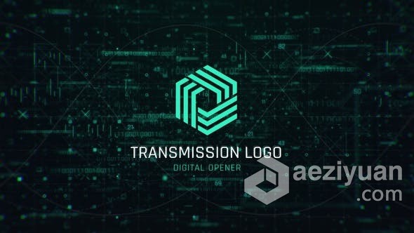 AE模板 信号传输计算机代码高科技数字网络技术标志LOGO片头 AE工程 AE文件ae模板,信号传输,计算机代,计算机代码,网络技术 - AE资源网 www.aeziyuan.com