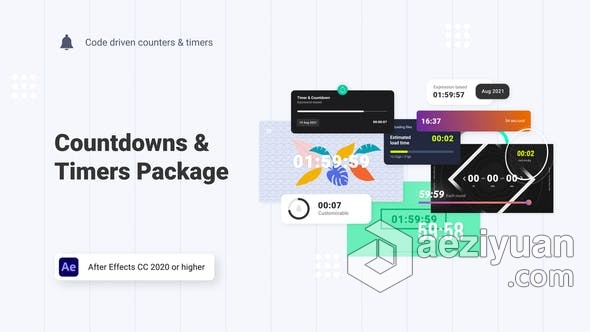 AE模板 非常实用多种类别适用各种场景60+倒计时和计时器动画元素工具包 AE工程 AE文件ae模板,非常,实用,多种,类别 - AE资源网 www.aeziyuan.com