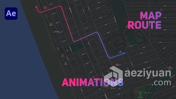 AE模板 5个创意坐标定位地图路线动画制作 AE工程 AE文件下载创意,定位,地图,路线,动画制作 - AE资源网 www.aeziyuan.com