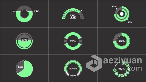 AE模板 9个高级圆形信息图表公司业务演示数据报告统计元素动画 AE工程 AE文件下载高级,圆形,信息图表,公司业务,业务 - AE资源网 www.aeziyuan.com