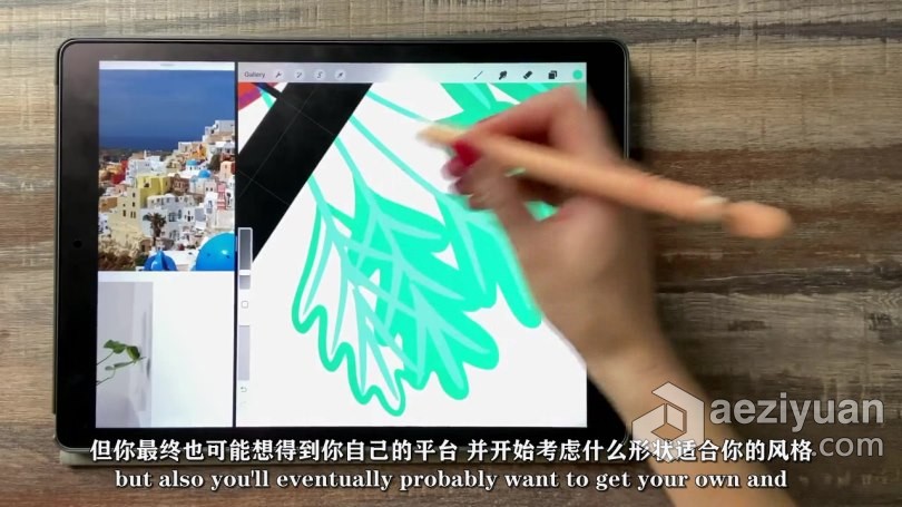 绘画教程 IPAD上卡通矢量平面图形创建数字绘画视频教程 中文字幕绘画教程,ipad,卡通,矢量,平面图形 - AE资源网 www.aeziyuan.com