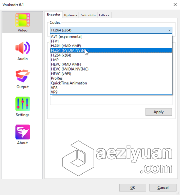 中文AE/PR插件 多格式视频编码渲染加速输出插件中文汉化达芬奇/AE/PR/ME/VEGAS插件 Voukoder v10.0 中文Win版 - AE资源网 www.aeziyuan.com
