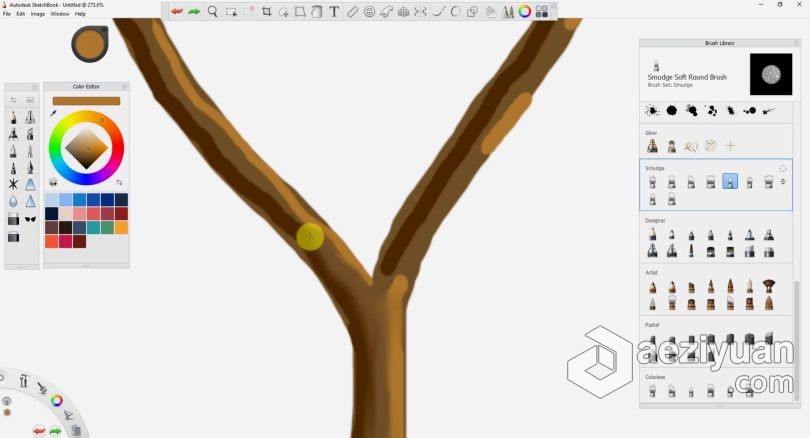 绘画教程 Autodesk Sketchbook创建卡通树木数字绘画视频教程autodesk,sketchbook,创建,卡通,树木 - AE资源网 www.aeziyuan.com
