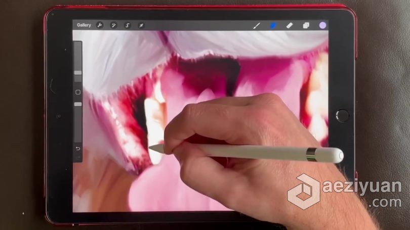 绘画教程 Procreate宠物逼真写实可爱肖像数字绘画视频教程绘画教程,宠物,逼真,写实,可爱 - AE资源网 www.aeziyuan.com