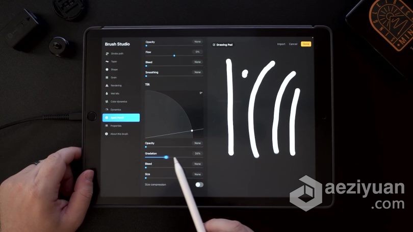 绘画教程 Procreate中创建自定义不同效果画笔视频教程绘画教程,创建,不同,效果,画笔 - AE资源网 www.aeziyuan.com