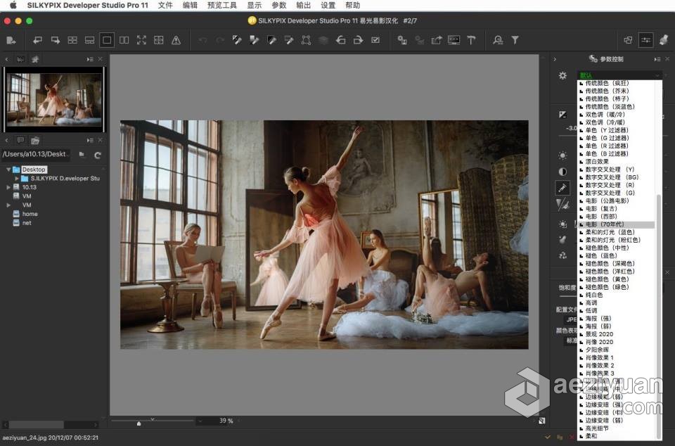 RAW照片编辑软件 SILKYPIX Developer Studio Pro 11.0.2.0 macOS中文汉化版下载照片编辑软件,developer,studio,中文,汉化 - AE资源网 www.aeziyuan.com