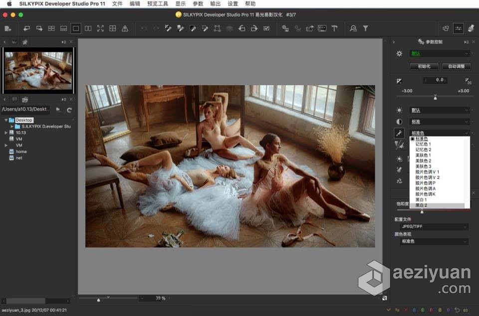 RAW照片编辑软件 SILKYPIX Developer Studio Pro 11.0.2.0 macOS中文汉化版下载照片编辑软件,developer,studio,中文,汉化 - AE资源网 www.aeziyuan.com