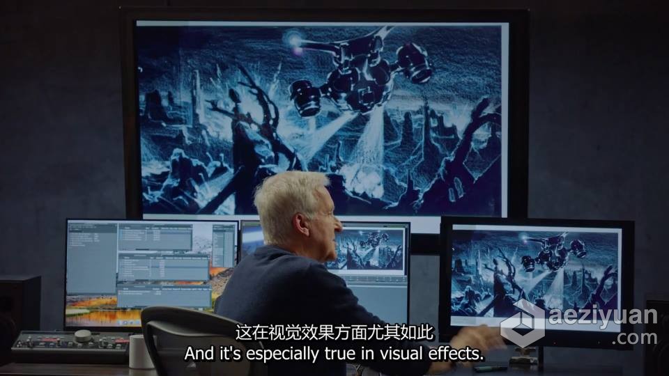 詹姆斯-卡梅隆教授电影制作大师班视频教程 中文字幕创建,基础,标志,动画,工作流程 - AE资源网 www.aeziyuan.com