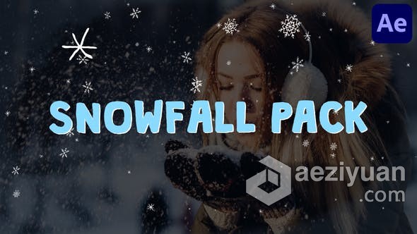 AE脚本预设包-19个卡通冬天降雪雪花动画 Snowfall Pack FXM预设脚本,预设,卡通,冬天,动画 - AE资源网 www.aeziyuan.com