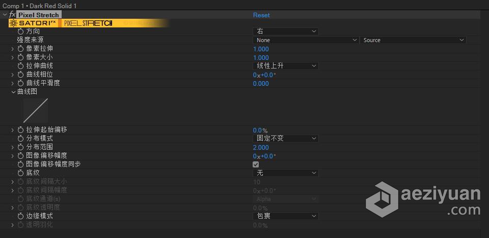 画面像素拉伸扭曲变形特效中文汉化AE/PR插件 Pixel Stretch v1.5.0 Win中文版画面,像素,拉伸,扭曲,变形 - AE资源网 www.aeziyuan.com