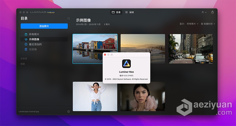 AI智能创意图片编辑器Luminar Neo v1.0.2 (11107) for mac中文激活版下载 - AE资源网 www.aeziyuan.com