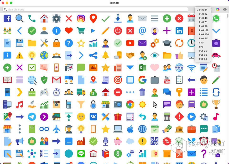 86000+图标logo素材工具 Icons8 5.7.4 for Mac 激活版下载图标,素材,工具,激活,下载 - AE资源网 www.aeziyuan.com