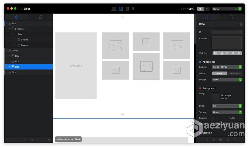 可视化网页设计软件 Blocs 4.4.2 for Mac 激活版下载可视化,网页设计,激活,下载 - AE资源网 www.aeziyuan.com