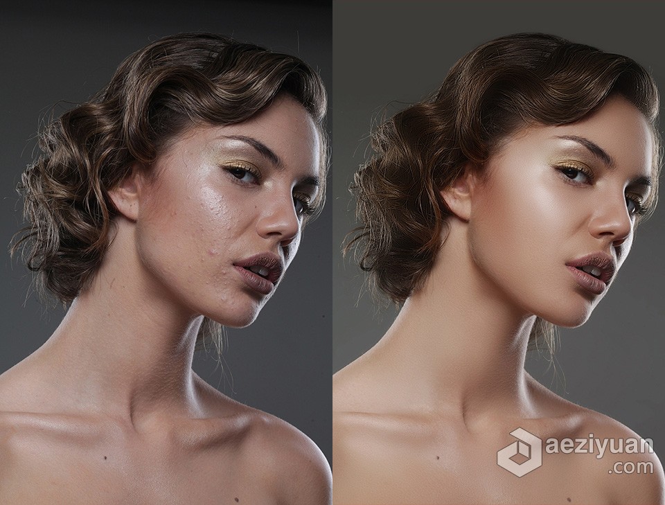 最强磨皮套件 Retouch4me 人像美容润饰中性灰修图8套合集+PS磨皮动作(支持PS+LR) - AE资源网 www.aeziyuan.com