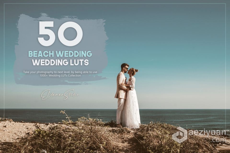 50个海滩婚礼LUT调色预设 50 Beach Wedding LUTs Pack调色,预设,wedding,luts - AE资源网 www.aeziyuan.com