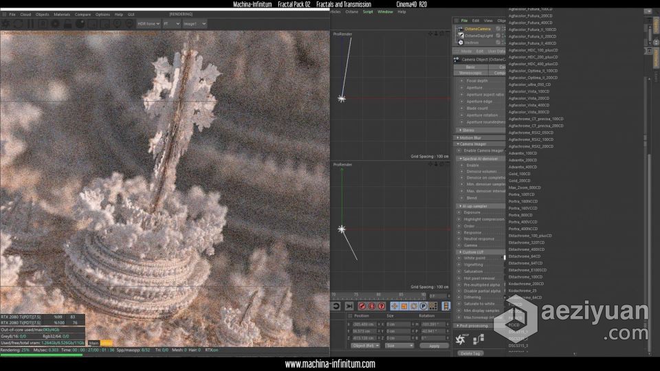 Octane与C4D中Vectron分形复杂场景制作视频教程octane,分形,复杂,场景,视频教程 - AE资源网 www.aeziyuan.com