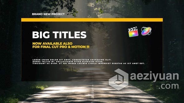 FCPX插件20组大边框演示幻灯片介绍文字标题动画 Big Titles FCPX &amp; Motion插件,边框,演示,幻灯片,介绍 - AE资源网 www.aeziyuan.com