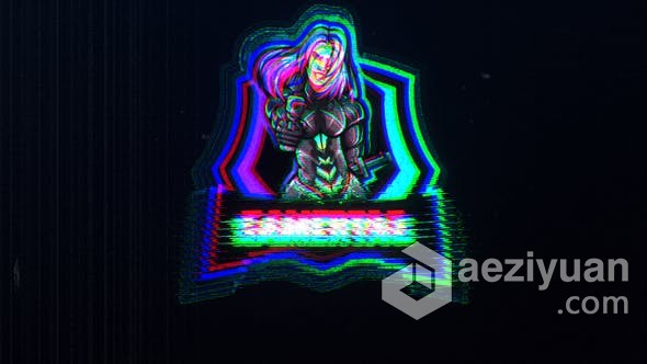 PR制作故障效果LOGO标志动画带视频使用教程 Glitch Logo V3 Mogrt制作,故障,效果,标志,动画 - AE资源网 www.aeziyuan.com