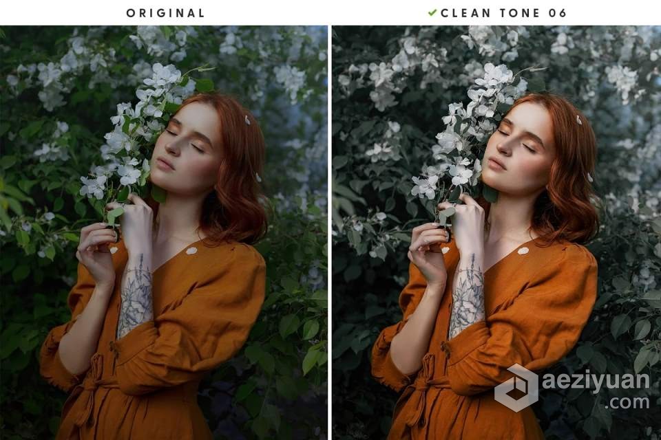 干净通透创意电影人像后期调色Lightroom预设 Clean Tones - Actions and Presets干净,通透,创意,lightroom,预设 - AE资源网 www.aeziyuan.com